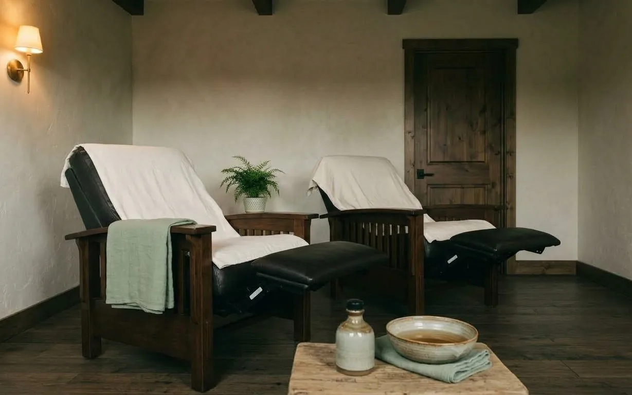 Los dos sillones de reflexología podal